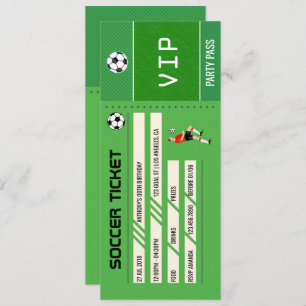 Invitación Entrada de entradas al partido de cumpleaños con t