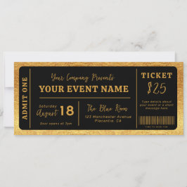 Invitación Entrada de Evento Personalizado Concierto Boleto F