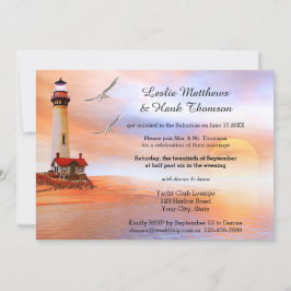 Invitación Entrada de faro de playa o después de la invitació