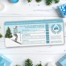 Entrada de Faux Viaje de Esquí para Cumpleaños de 
