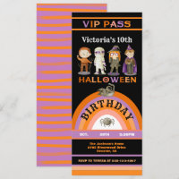 Entrada de pasaje VIP con traje de fiesta de Hallo