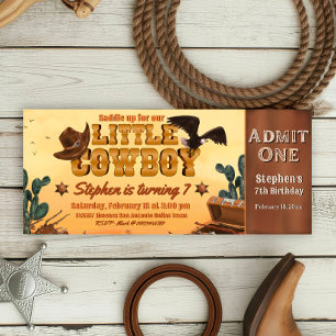 Invitación Entrada de pequeño vaquero