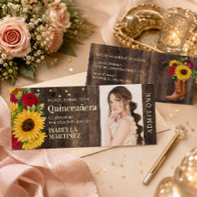 Entrada de Quinceañera con Rosas Rojas y Girasoles
