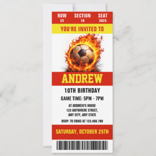 Invitación Entrada digital personal para cumpleaños de niños 