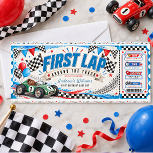 Invitación Entrada para el coche de carreras vintage de la pr