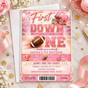 Invitación Entrada para el cumpleaños número uno de fútbol co