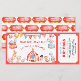 Invitación Entrada para el Primer Cumpleaños del Festival del