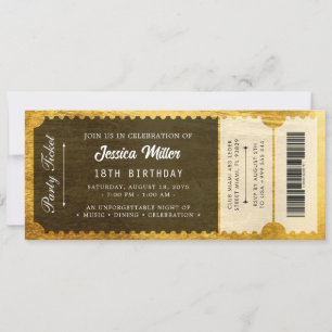 Invitación Entrada para Evento de Lujo Elegante