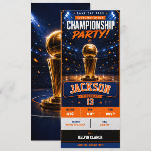 Invitación Entrada para Fiesta de Cumpleaños de Baloncesto