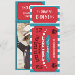 Invitación Entrada para fiesta de cumpleaños de niños con tem