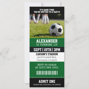 Invitación Entrada para Fútbol Cumpleaños