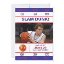 Entrada para graduado de jugador de baloncesto