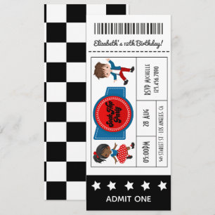 Invitación Entrada para la fiesta de Sock Hop del 4 de julio