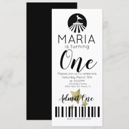 Invitación Entrada para la fiesta del primer cumpleaños del C