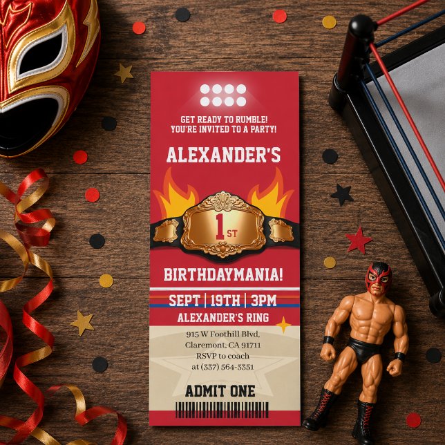 Invitación Entrada para Lucha Libre Cumpleaños 1 (Subido por el creador)