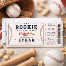 Entrada para Novato del Año de béisbol 1er Cumple