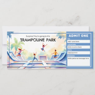 Invitación Entrada para parque de trampolines - Casa de rebot
