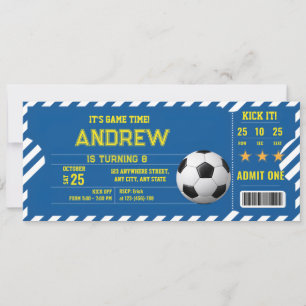 Invitación Entrada para Partido de Fútbol Personal de Fútbol