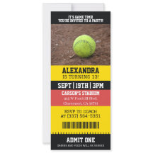 Entrada para Softbol Cumpleaños