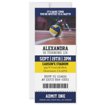 Entrada para Voleibol Cumpleaños