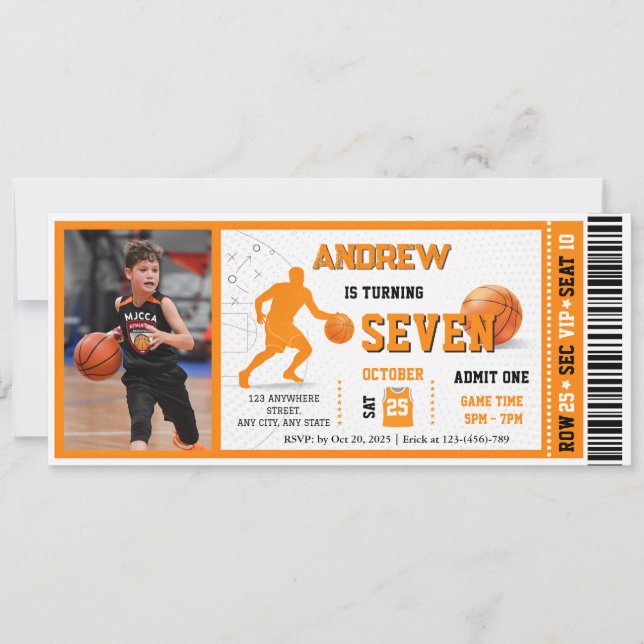 Invitación Entrada personal para el cumpleaños del partido de (Anverso)