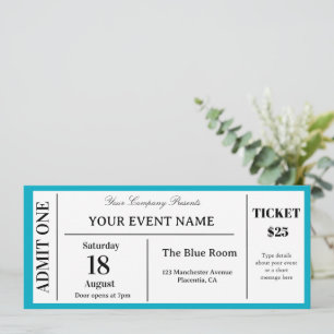 Invitación Entrada personalizada para evento, entrada falsa d