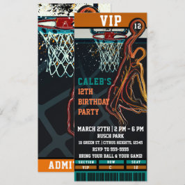 Invitación Entrada VIP para el partido de baloncesto de cumpl