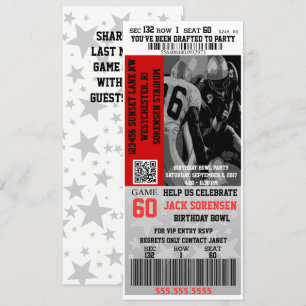Invitación Entrada VIP para partido de fútbol en celebración