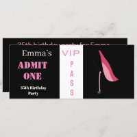 Entradas de admisión Mujeres Elegantes Rosa Negro