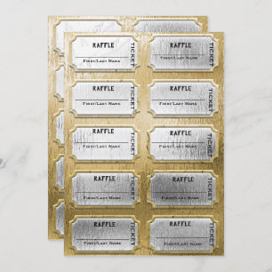 Invitación Entradas de gota de oro y plata