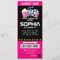 Entradas de película de chica Fiesta de cine Cumpl