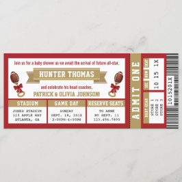 Invitación Entradas deportivas Baby Shower invitan a cartón,