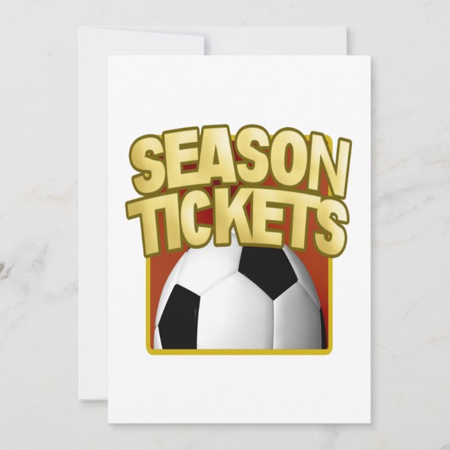 Invitación Entradas en temporada de fútbol (Anverso)