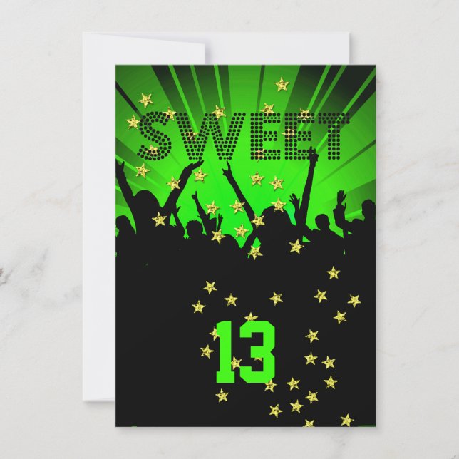 Invitación Entradas para fiesta de cumpleaños 13 dulces 13 Li (Anverso)