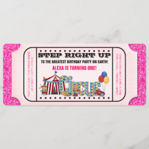 Invitación Entradas para Fiesta de Cumpleaños del Circo de Ni