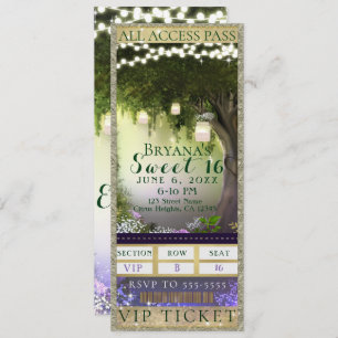 Invitación Entradas VIP de 16 Fiestas con acceso a los bosque