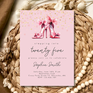 Invitación Entrando...acuarela de fiesta de cumpleaños de muj