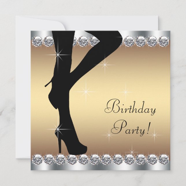 Invitación Entrando en la fiesta de cumpleaños (Anverso)