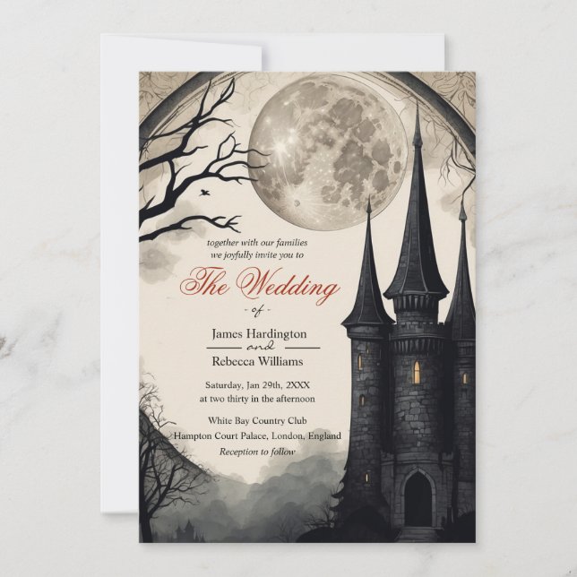Invitación Entrar en un mundo de romance oscuro (Anverso)