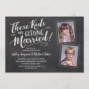 Invitación Entrega de papel de compromiso de fotos para niños
