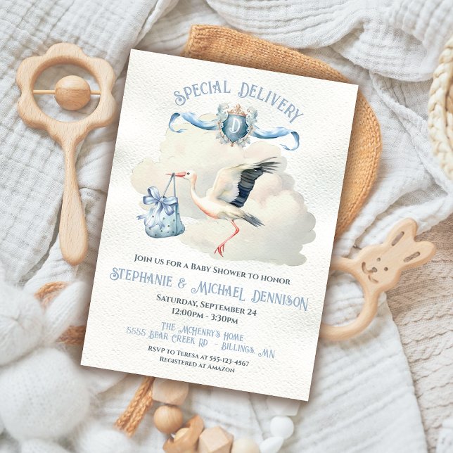 Invitación Entrega especial de Escudo de Baby Shower de almac (Subido por el creador)