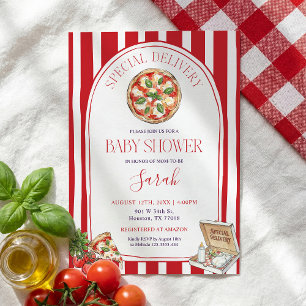 Invitación Entrega especial Fiesta Italiana para el Bebé
