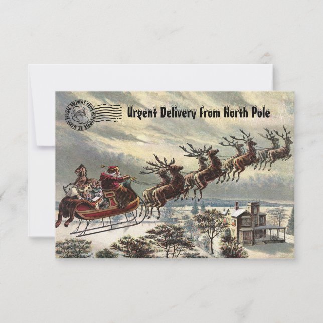 Invitación Entrega urgente de Northpole (Anverso)