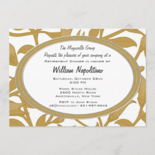 Invitación entrelazada de la cena del retiro