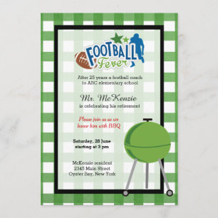Invitación entrenador de fútbol jubilado