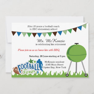 Invitación entrenador de fútbol jubilado