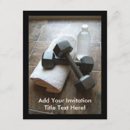 Invitación Entrenador personal o toallas de fitness