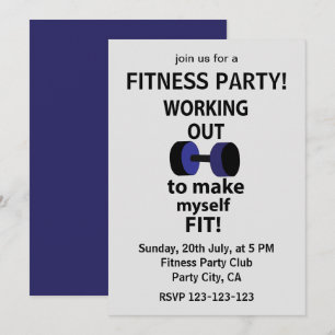 Invitación Entrenamiento de Pesas de Entrenamiento Físico Ent
