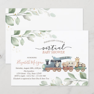 Invitación Entrenar Animales En La Unidad Virtual De Baby Sho