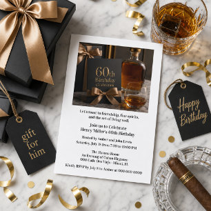 Invitación Envejecido a la Perfección   Cumpleaños 60 Whisky